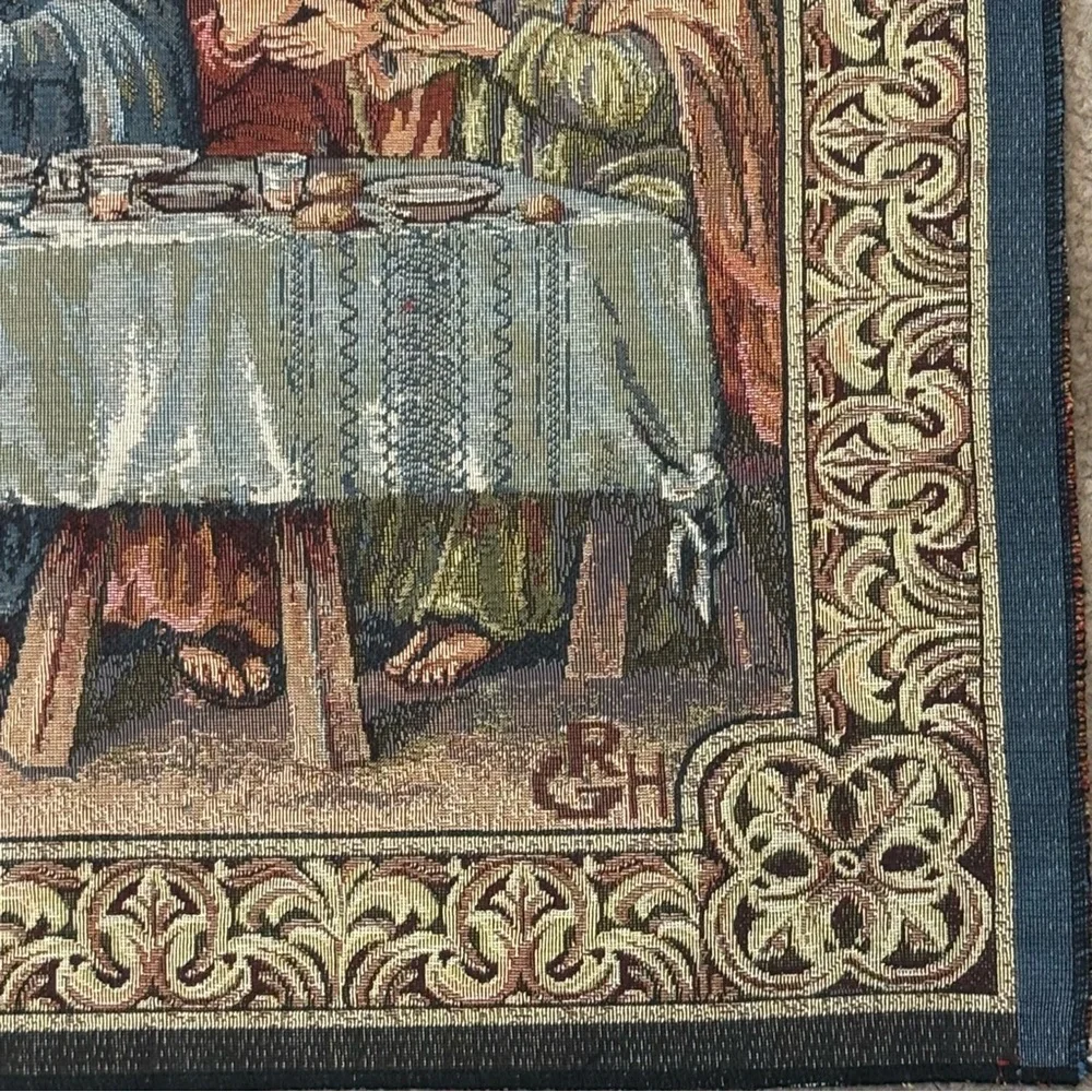 The Last Supper Wall Hanging Italian Tapestry Cenacolo Di Leonardo Made in Italy